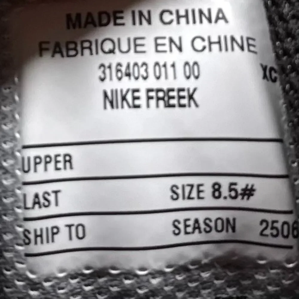Nike Freek Black White Wrestling Shoes 316403-011 Men's Size 8.5